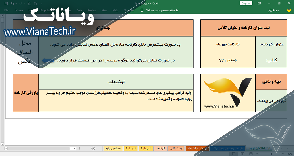 صدور کارنامه ماهیانه